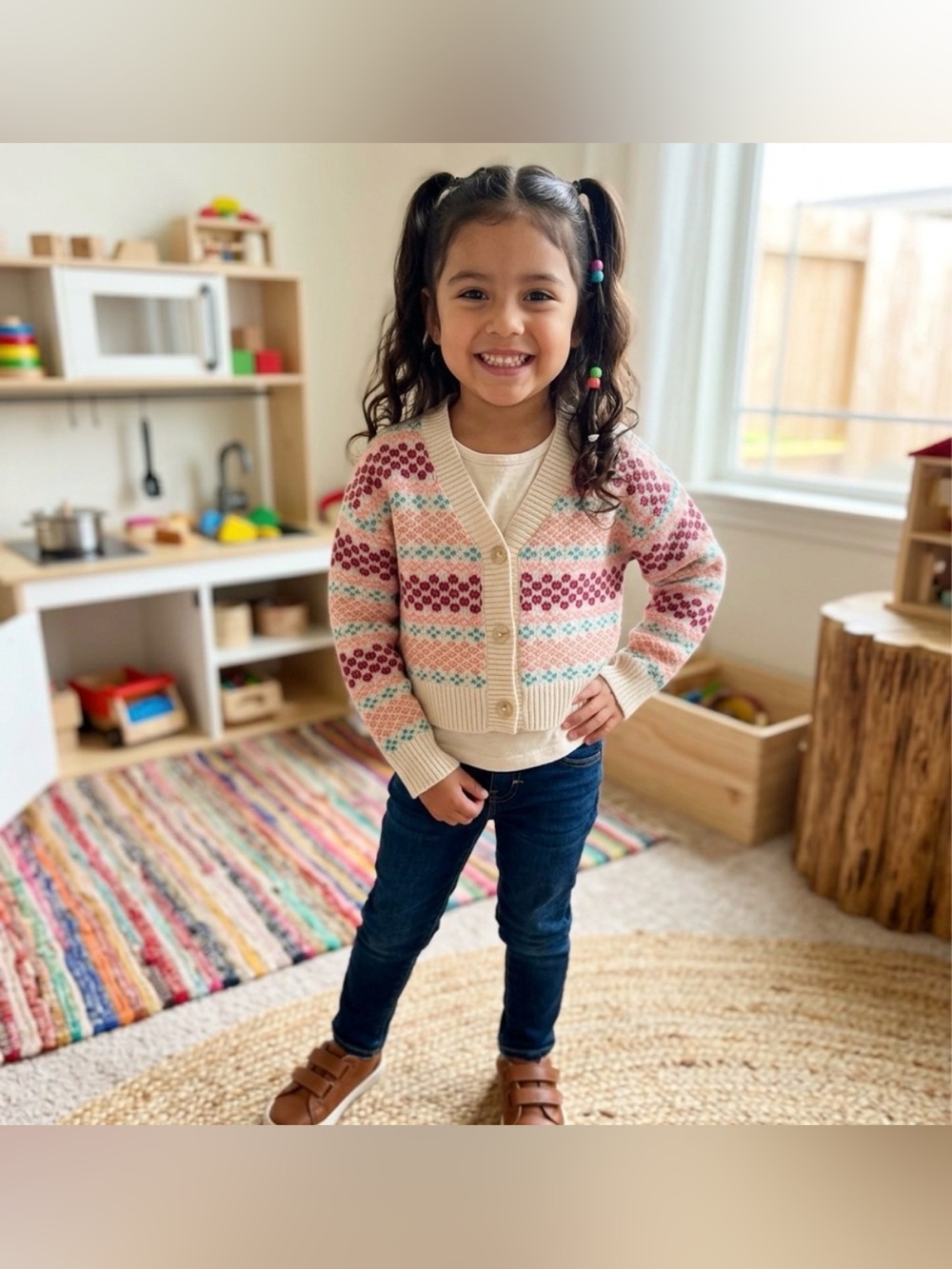 Tea Collection Colorful Patterns Cardigan